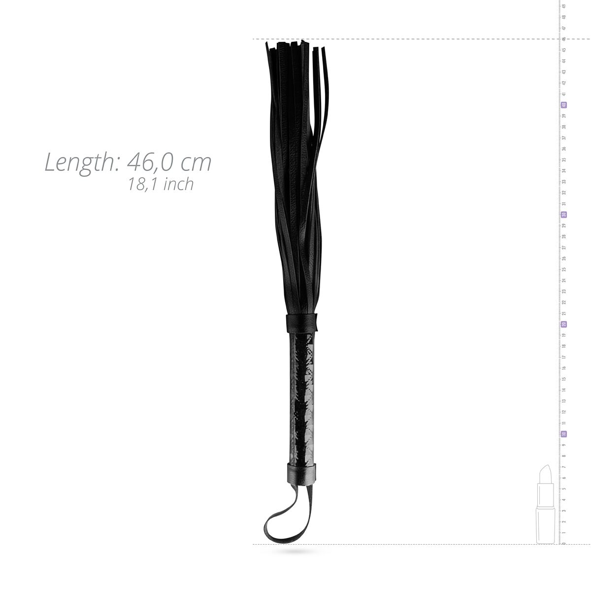 Плеть-флогер Whipped - Beat It Flogger - Black, экокожа