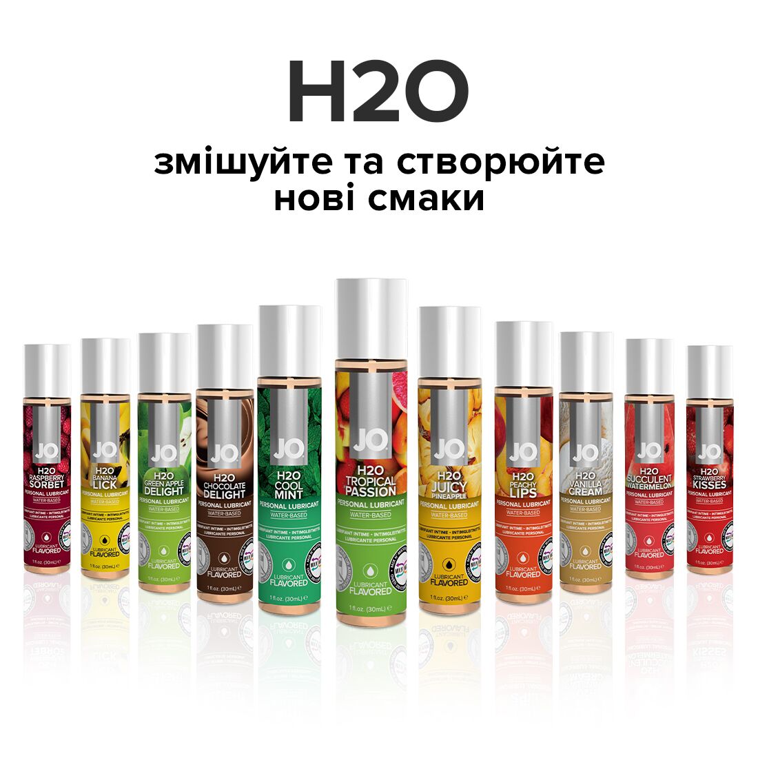 Смазка на водной основе System JO H2O — Tropical Passion (60 мл) без сахара, растительный глицерин