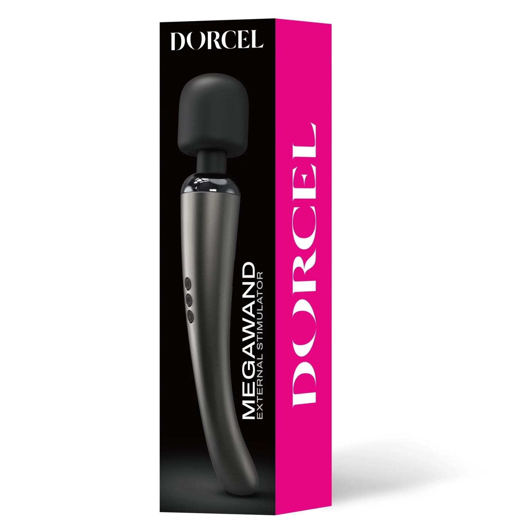 Мощный вибромассажер Dorcel Megawand Chrome Silver перезаряжаемый, 160 режимов