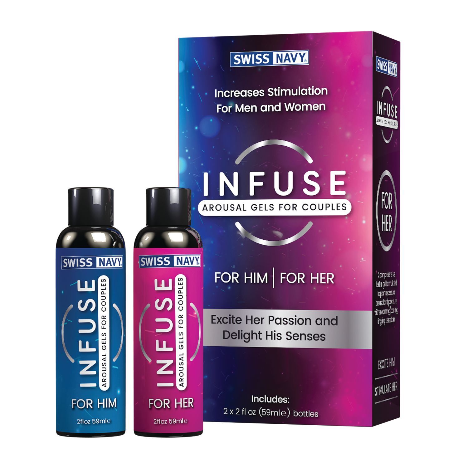 Распродажа!!! Возбуждающие гели для пар Swiss Navy Infuse Arousal Gels 2×59 мл (срок 06.04.2024) Распродажа!!! Возбуждающие гели для пар Swiss Navy Infuse Arousal Gels 2×59 мл (срок 06.04.2024)