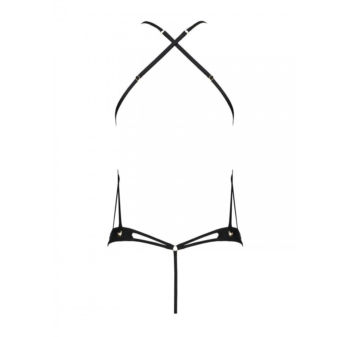 Боди из эко-кожи с ремешками и перфорацией Tamaris Body black L/XL — Passion
