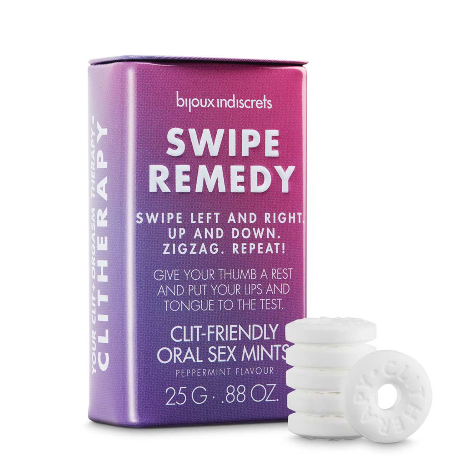 Мятные конфеты Bijoux Indiscrets Swipe Remedy – clitherapy oral sex mints, без сахара, срок 31.08.23