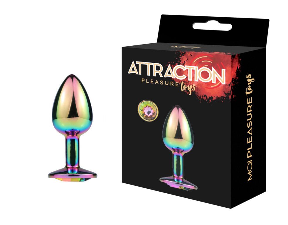 Металлическая анальная пробка MAI Attraction Toys №72 Rainbow