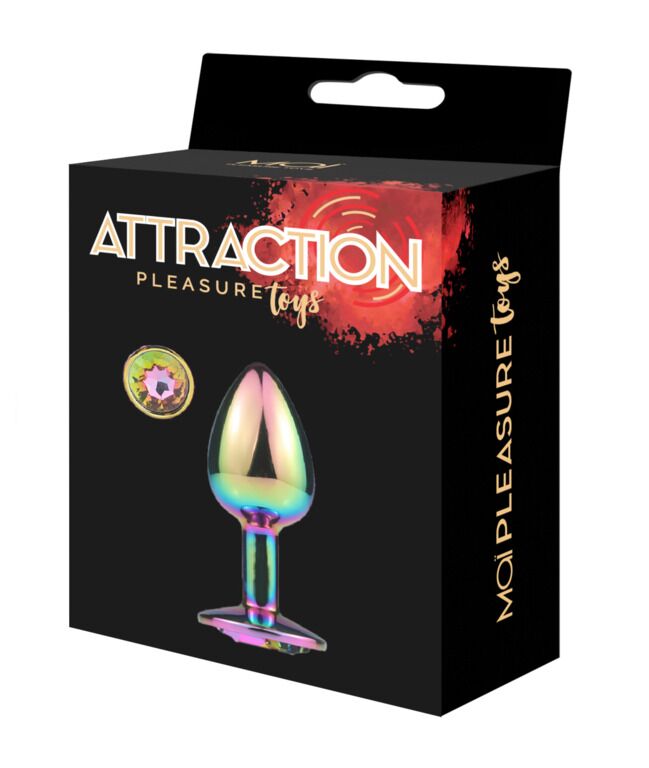 Металлическая анальная пробка MAI Attraction Toys №72 Rainbow