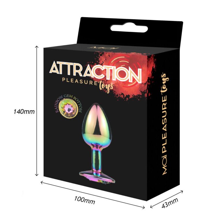 Металлическая анальная пробка MAI Attraction Toys №72 Rainbow