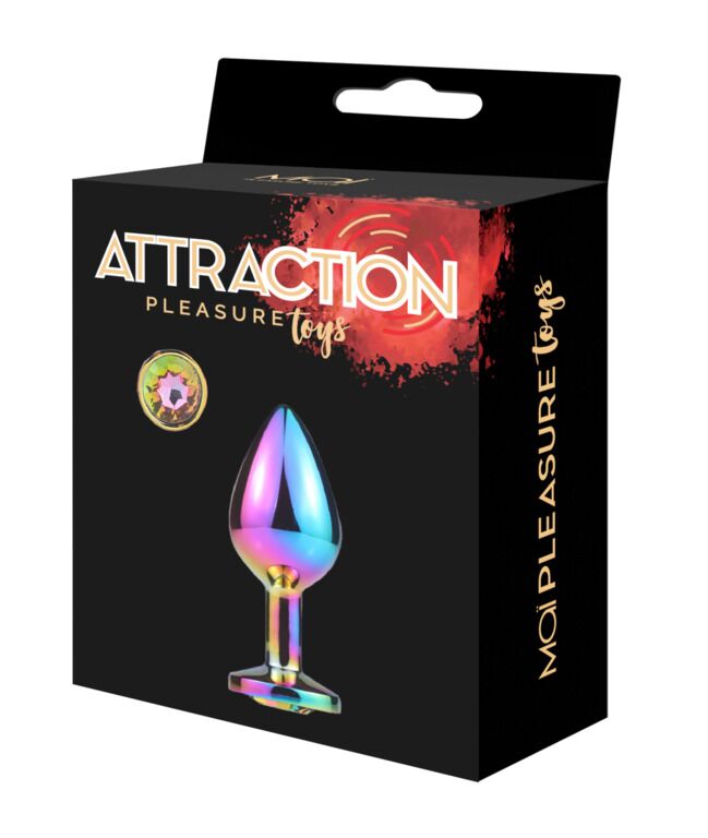 Металлическая анальная пробка MAI Attraction Toys №73 Rainbow