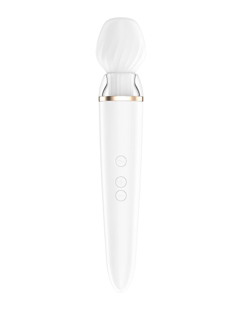 Смарт вибромассажер со сменной головкой Satisfyer Double Wand-er (мятая упаковка)