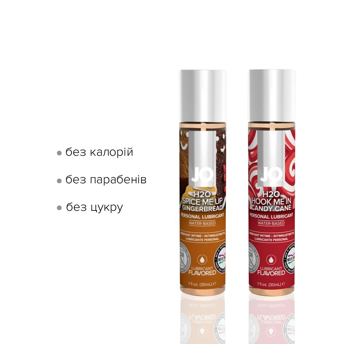 Набор лубрикантов System JO Naughty or Nice Gift Set – Candy Cane & Gingerbread (2×30 мл)
