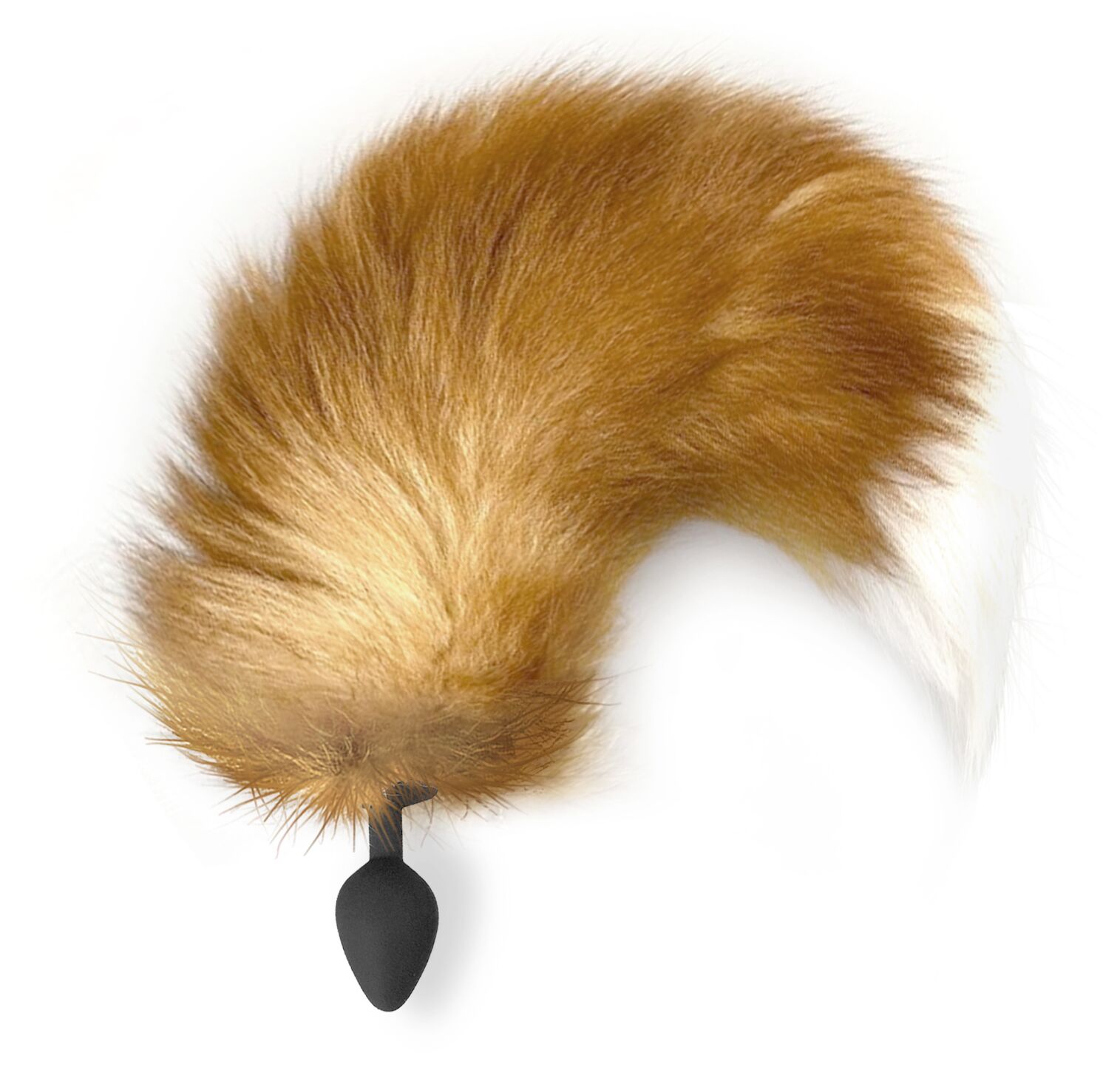 Силиконовая анальная пробка с хвостом из натурального меха Art of Sex size M  Red Fox fox