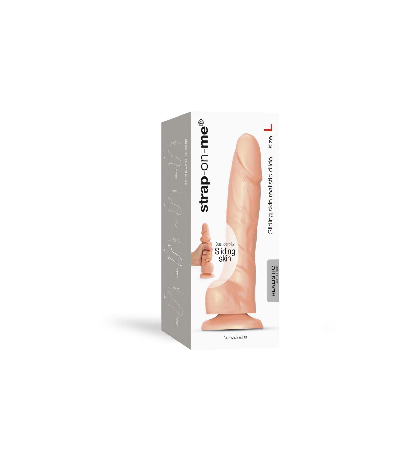 Реалистичный фаллоимитатор Strap-On-Me Sliding Skin Realistic Dildo Vanille - L, эффект подвижной ко