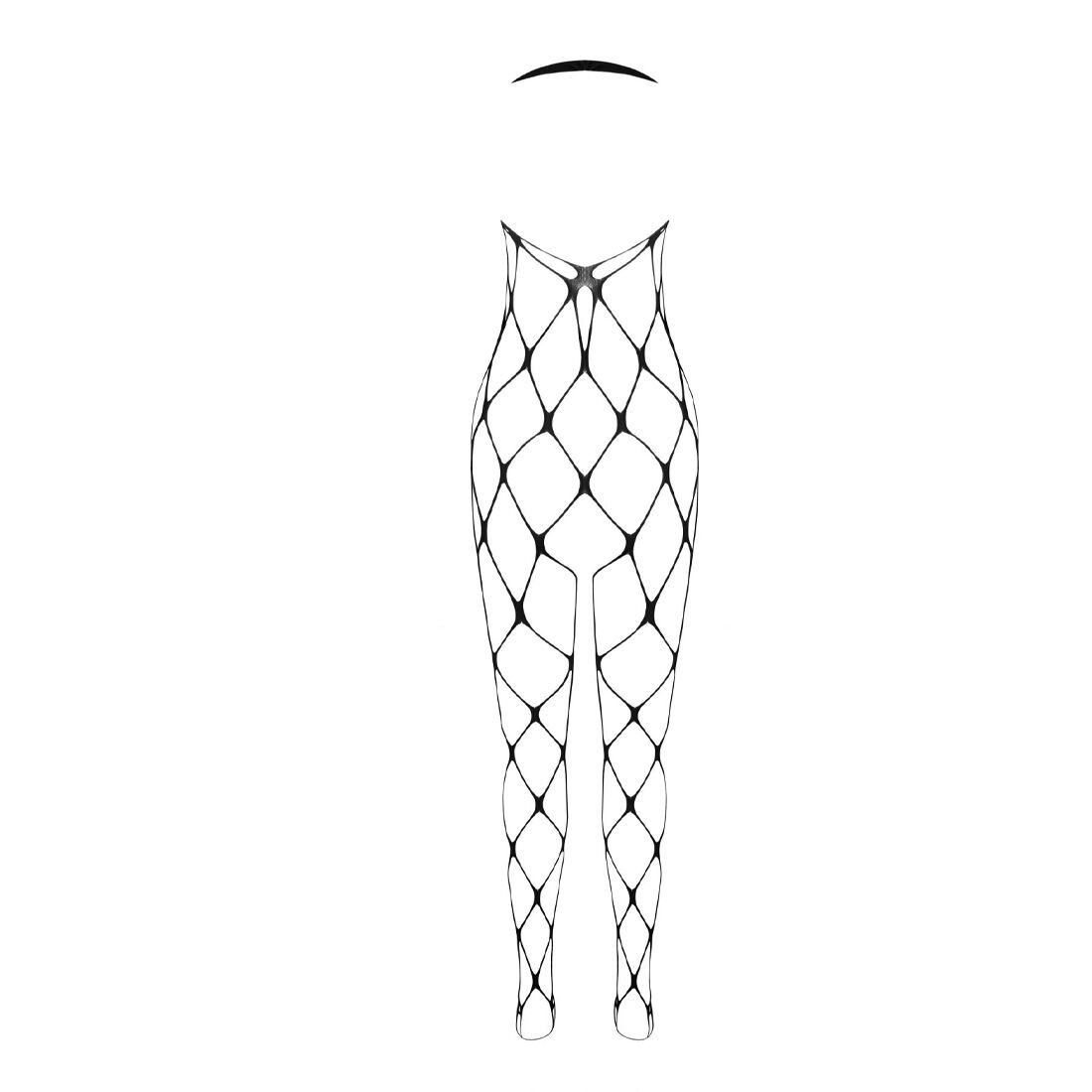 Бодистокинг в очень крупную сетку Passion BS091 black, с доступом