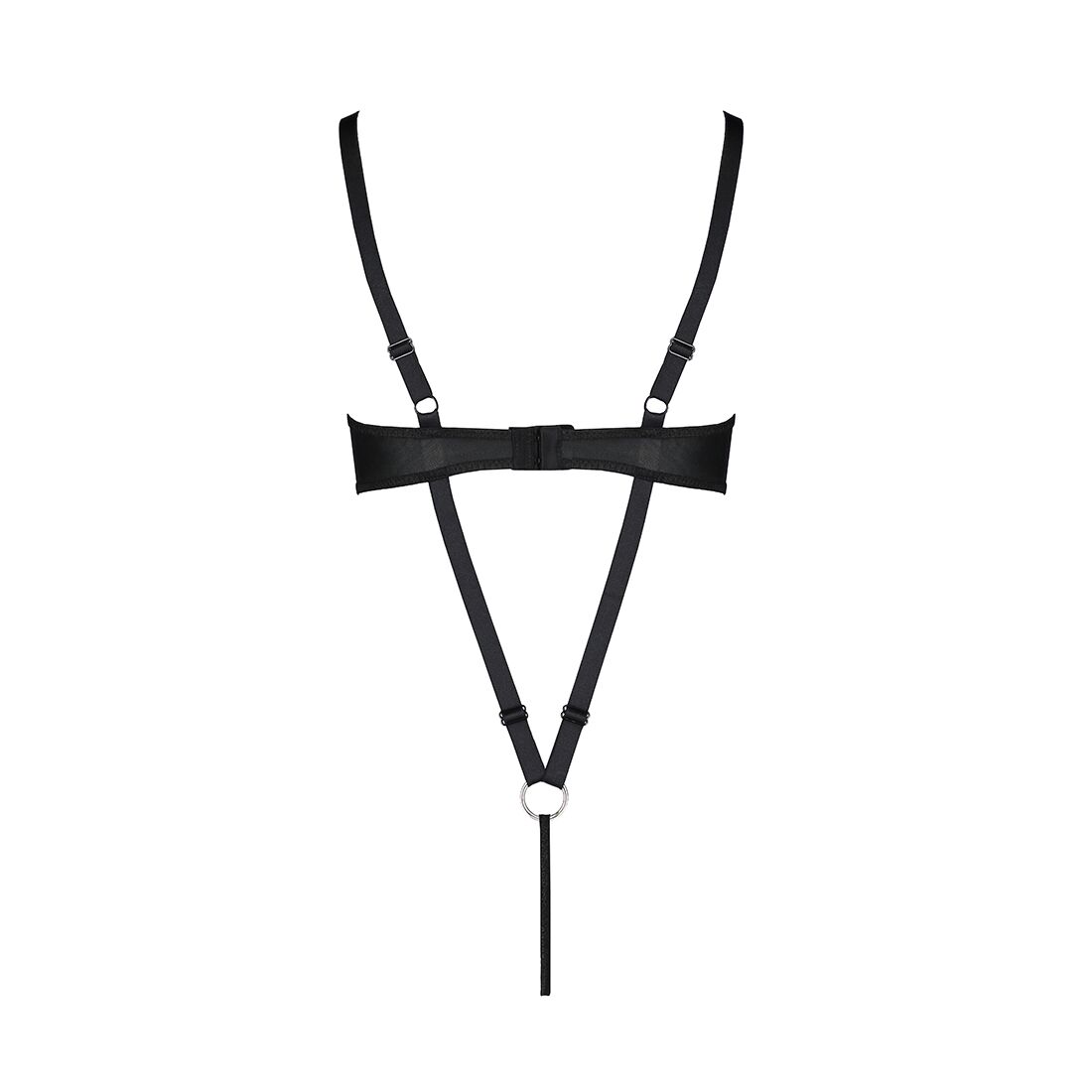 Боди из экокожи Celine Body black L/XL — Passion: с доступом, открытый