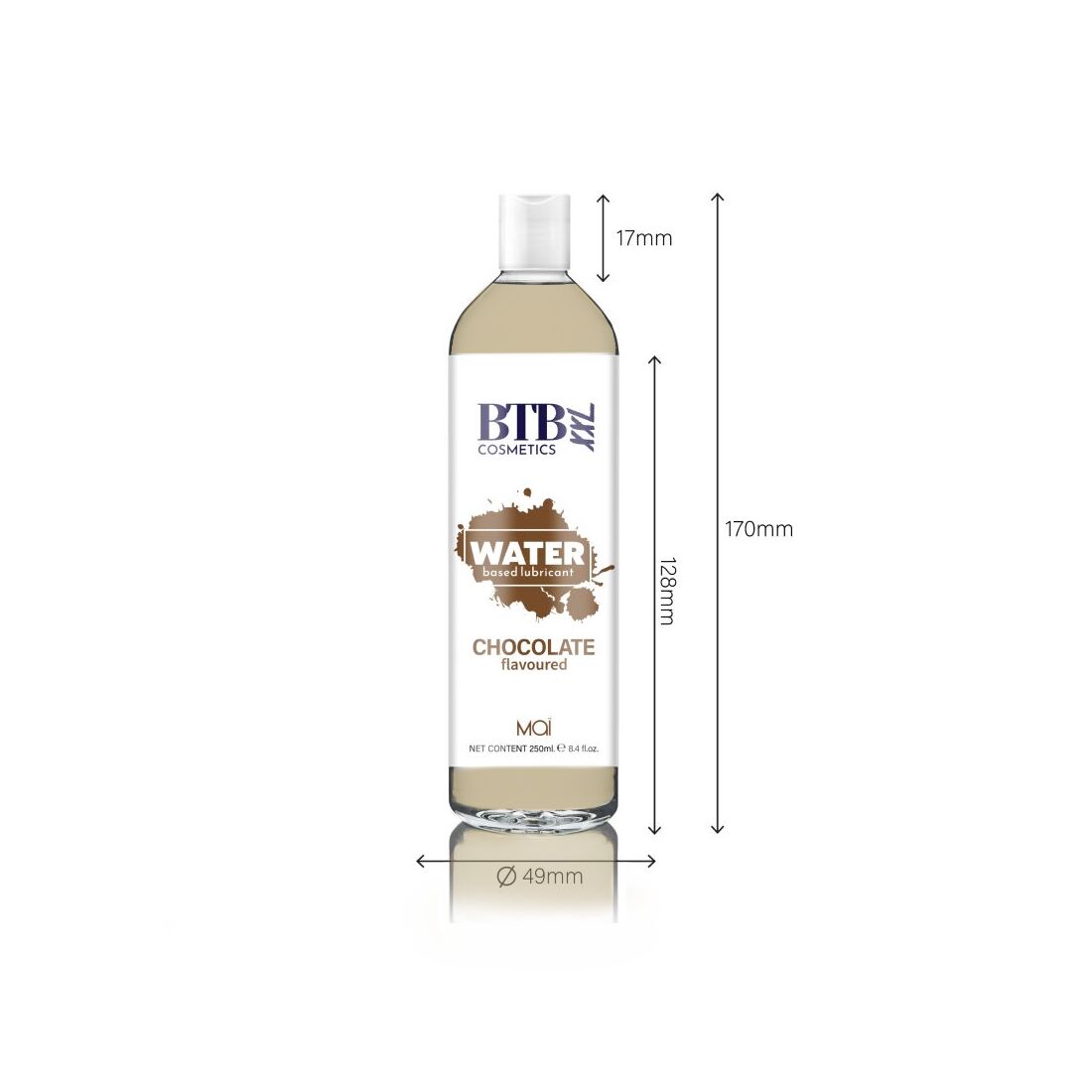 Смазка на водной основе BTB FLAVORED CHOCOLATE с ароматом шоколада (250 мл)