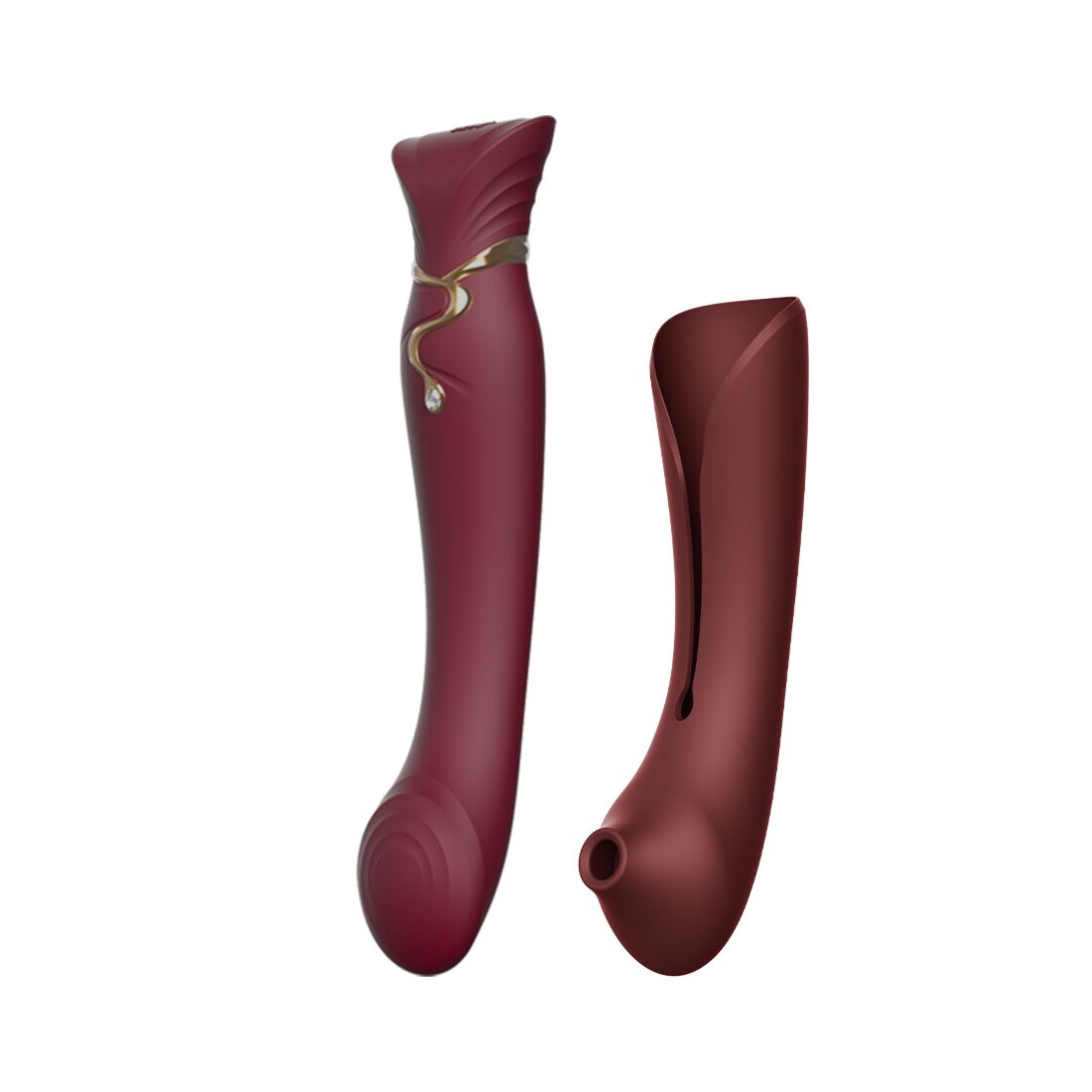 Смартвибратор 3в1 Zalo — Queen Wine Red, пульсирующая жемчужина и вакуум, кристалл Swarovski Смартвибратор 3в1 Zalo — Queen Wine Red, пульсирующая жемчужина и вакуум, кристалл Swarovski