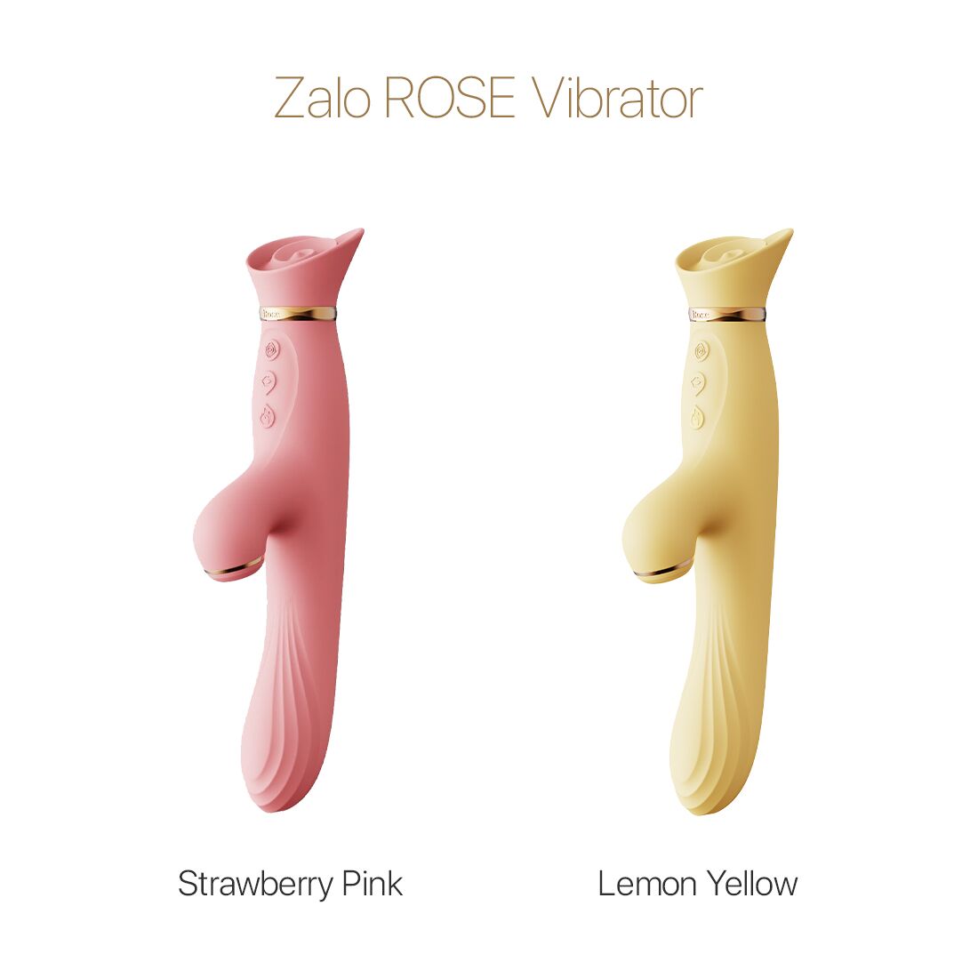 Вибратор с подогревом и вакуумной стимуляцией клитора Zalo - ROSE Vibrator Strawberry Pink