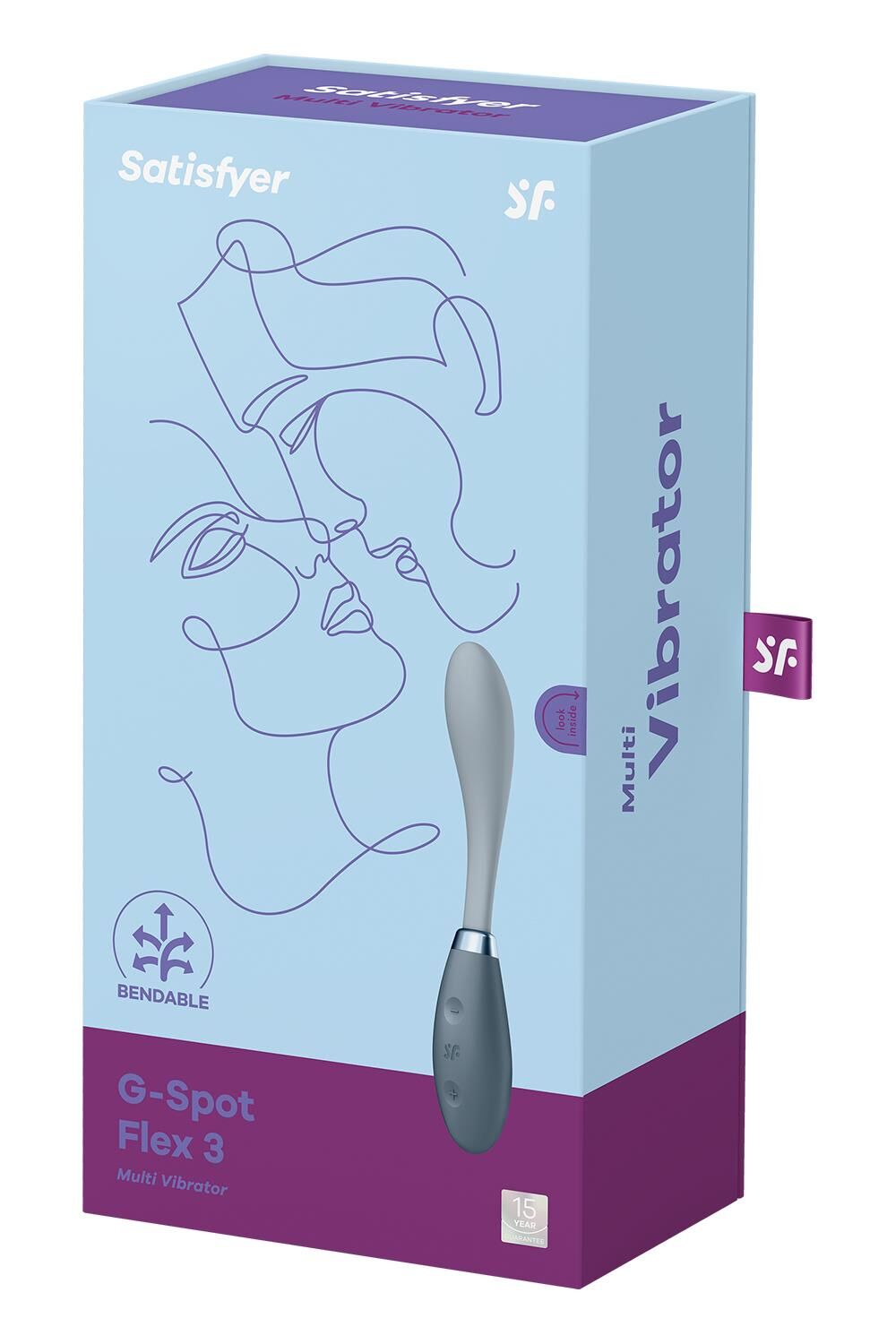 Вибратор Satisfyer G-Spot Flex 3 Grey, гибкий ствол с фиксацией положения
