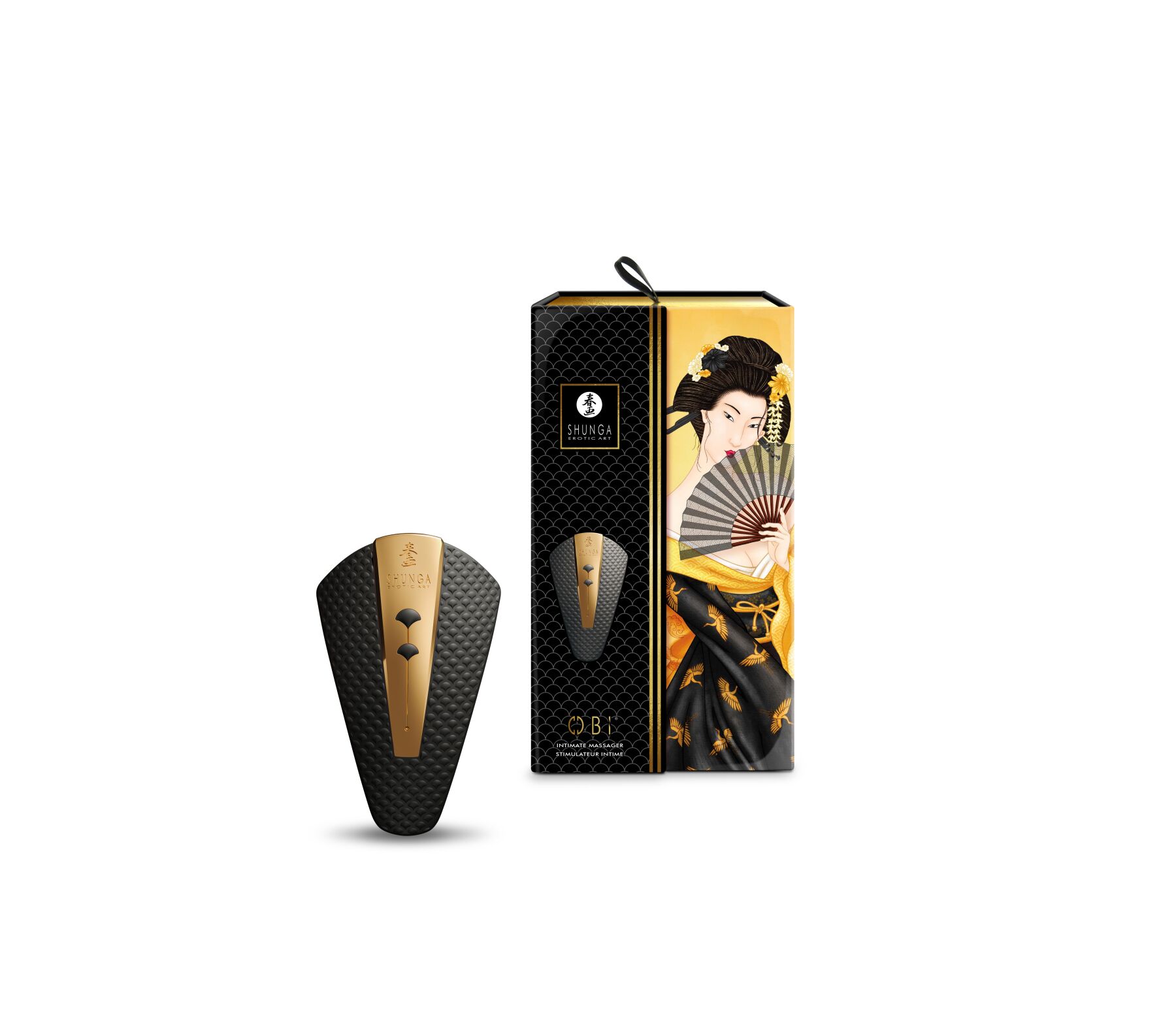 Клиторальный вибратор Shunga Obi Black