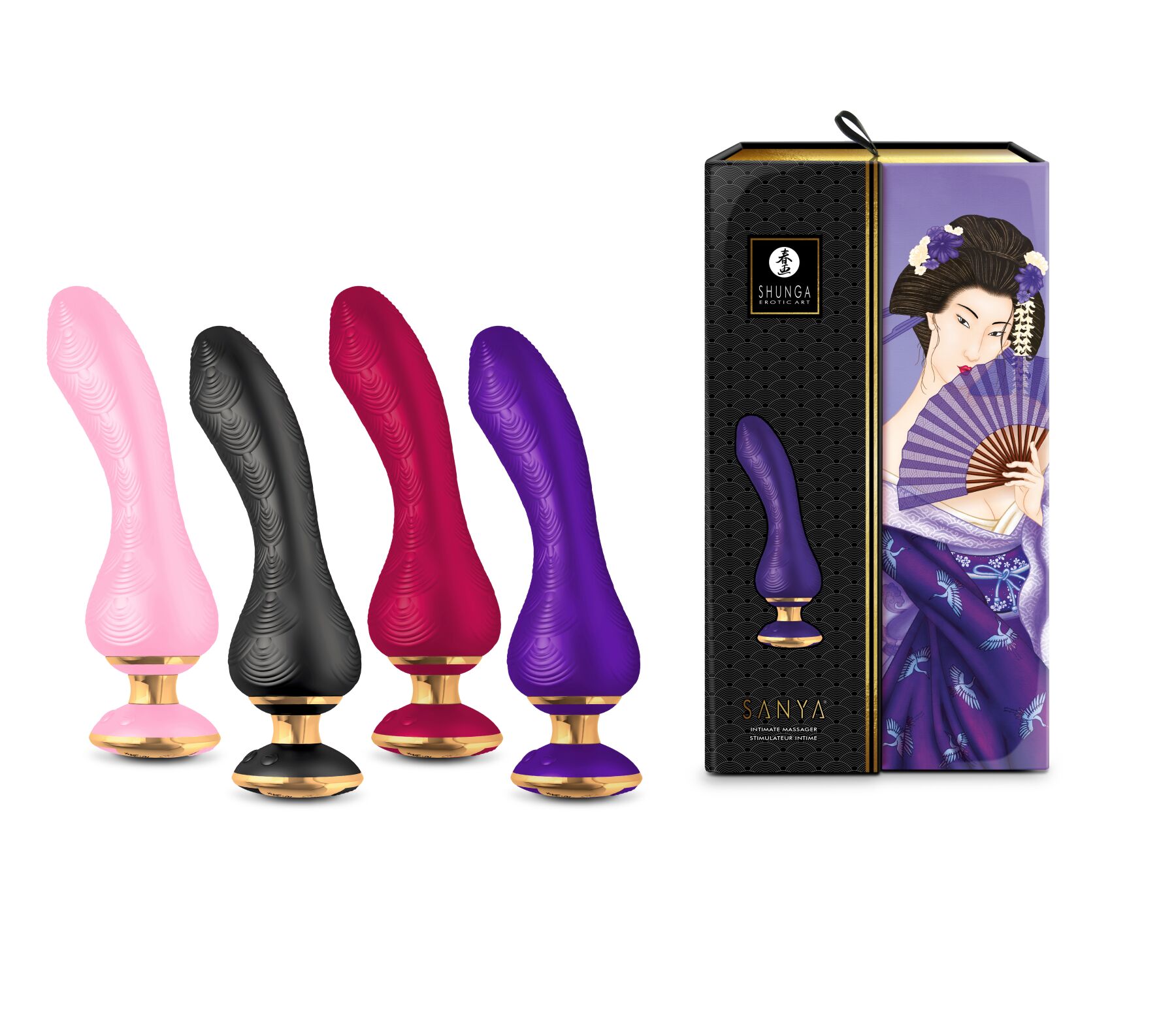 Вибратор для точки G Shunga Sanya Light Pink, гибкий ствол