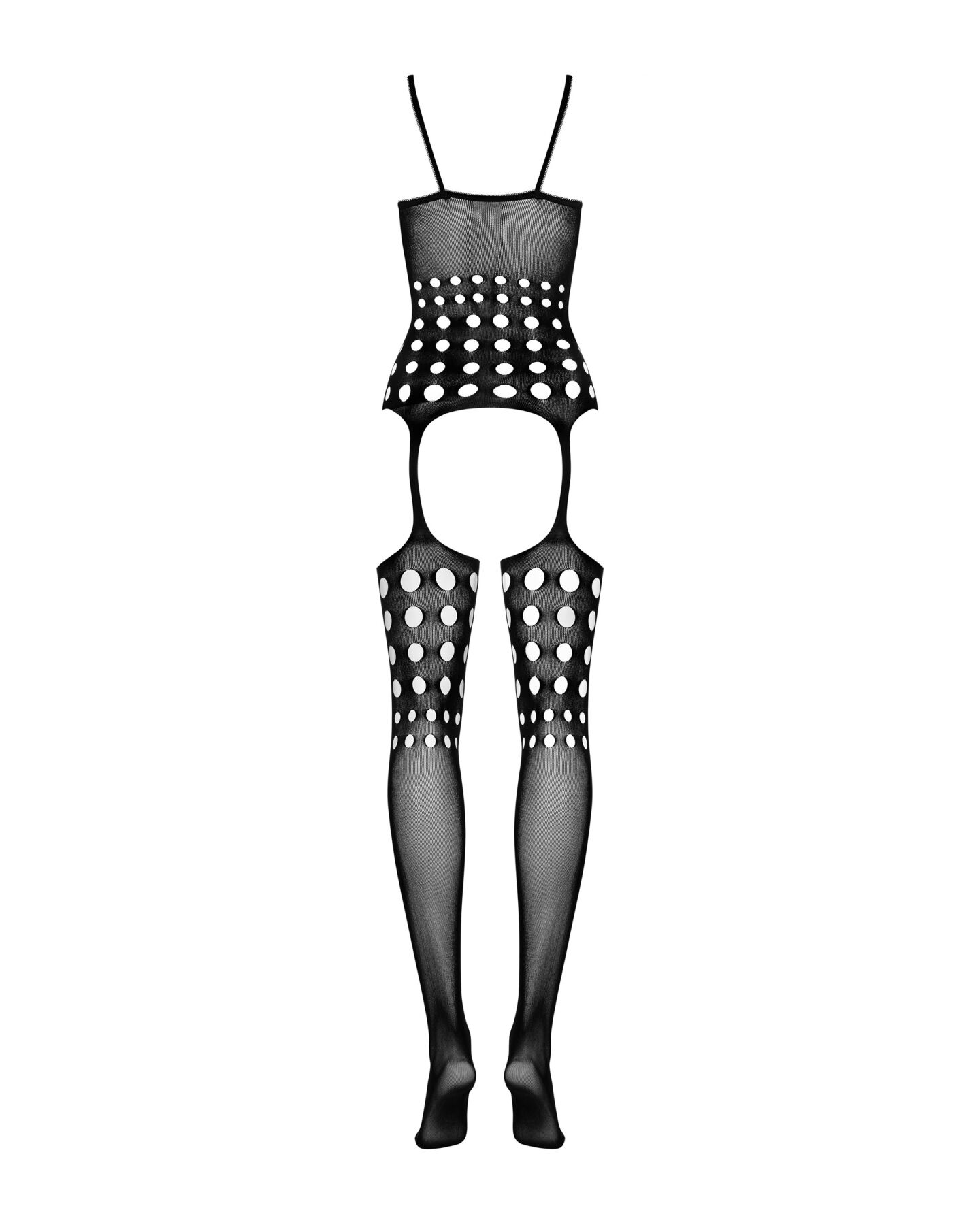 Бодистокинг Obsessive Bodystocking G310 S/M/L, топ, чулки, подвязках, круглые вырезы