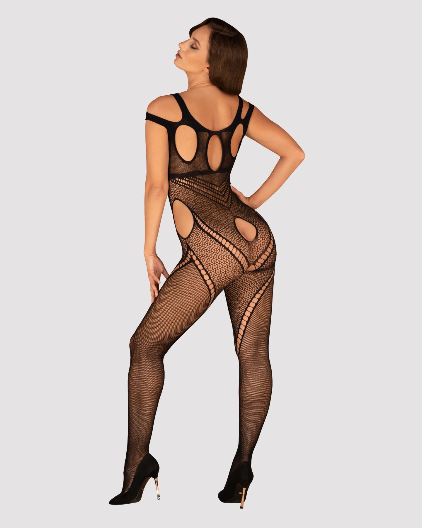 Бодистокинг Obsessive Bodystocking G322 S/M/L, фантасмагорически-силуэтный крой