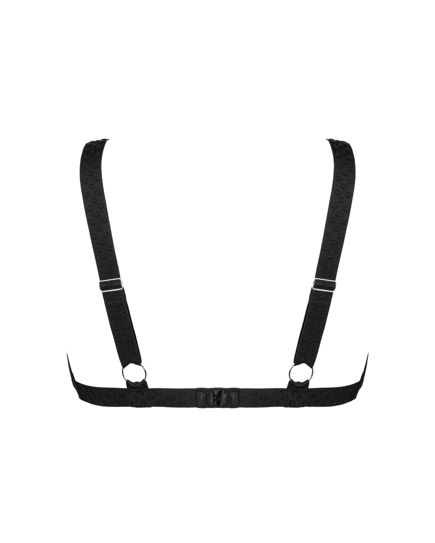 Кружевной бюстгальтер с треугольной чашкой Obsessive Estiqua bra XS/S, черный, широкие лямки