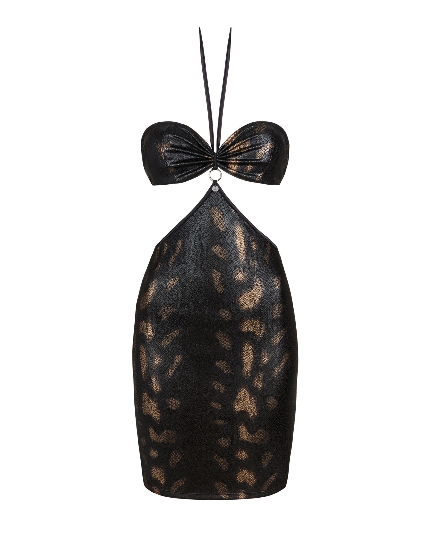 Платье под змеиную кожу Obsessive Vivianty dress M/L, черное