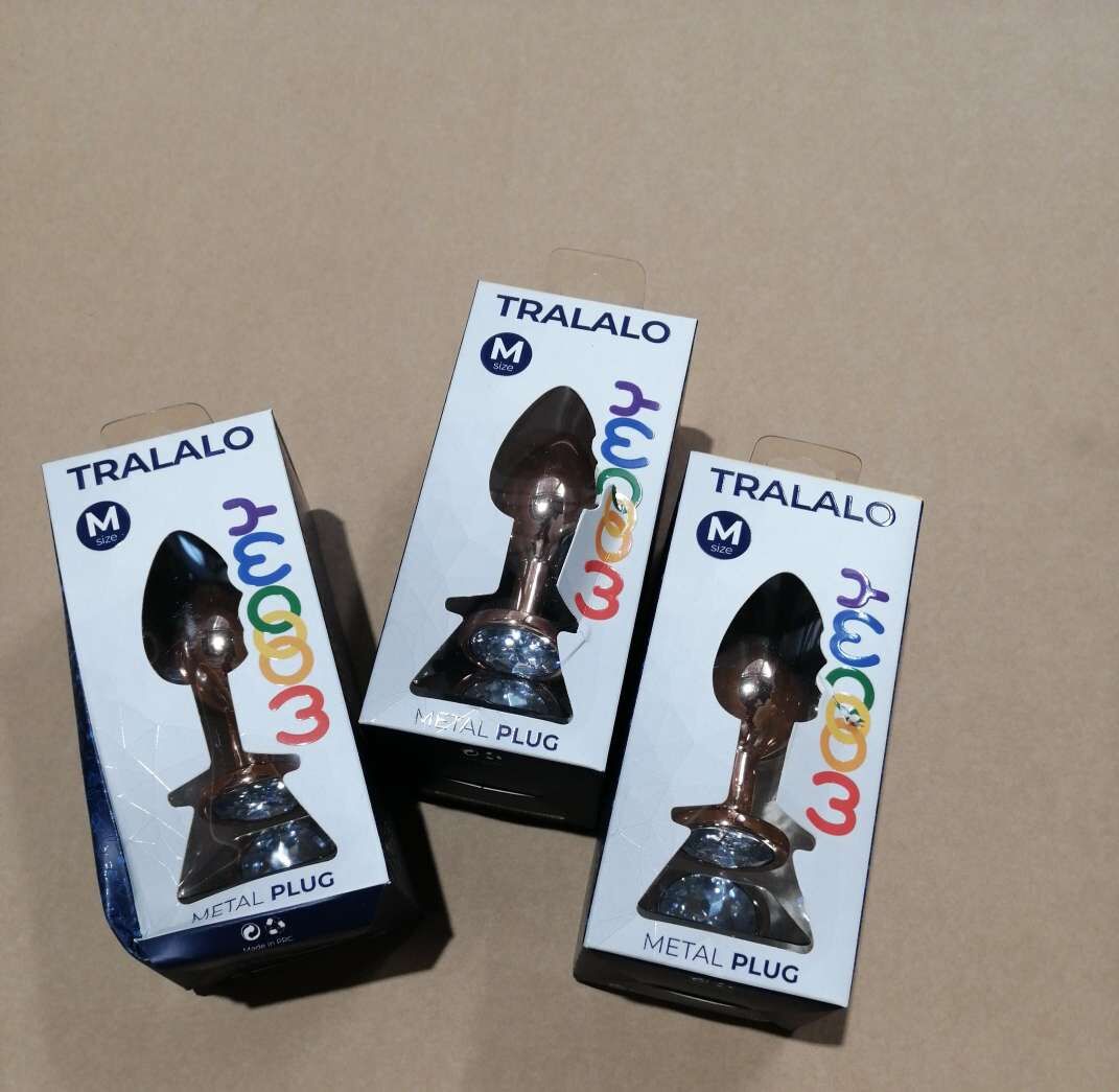 Анальная пробка Wooomy Tralalo Metal Plug Size M (мятая упаковка)