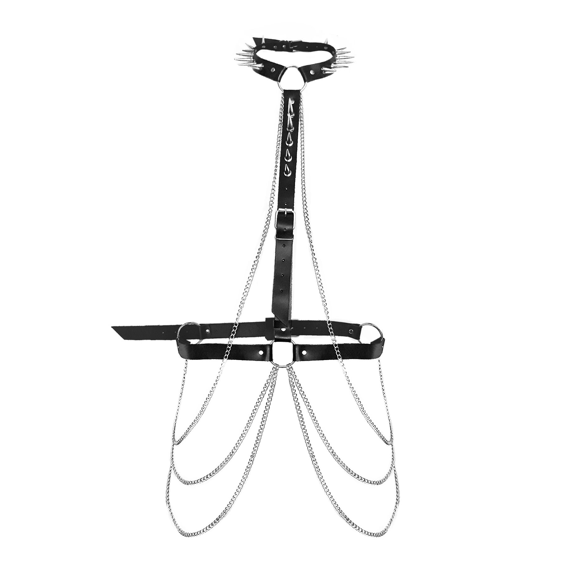 Женская портупея Art of Sex - Keliya Leather harness, натуральная кожа, размер XS-2XL, цвет черный