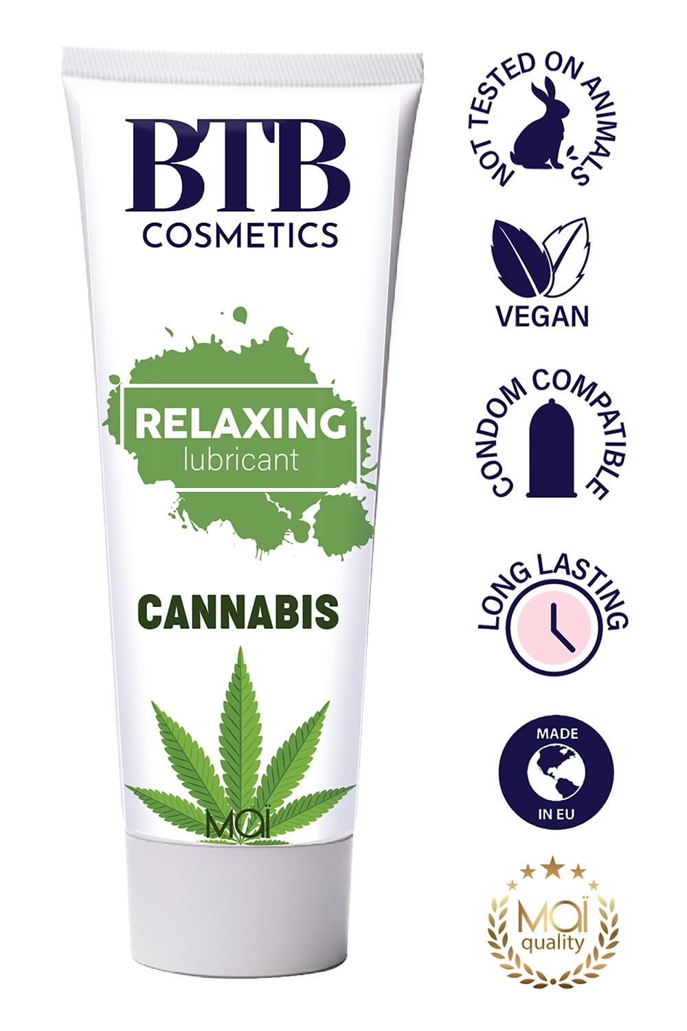 Смазка на гибридной основе BTB Relaxing Lubricant Cannabis (100 мл) Смазка на гибридной основе BTB Relaxing Lubricant Cannabis (100 мл)