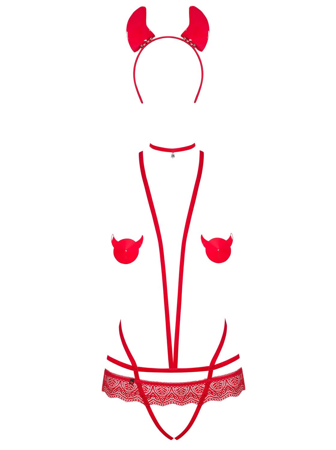Obsessive Evilia teddy red L/XL