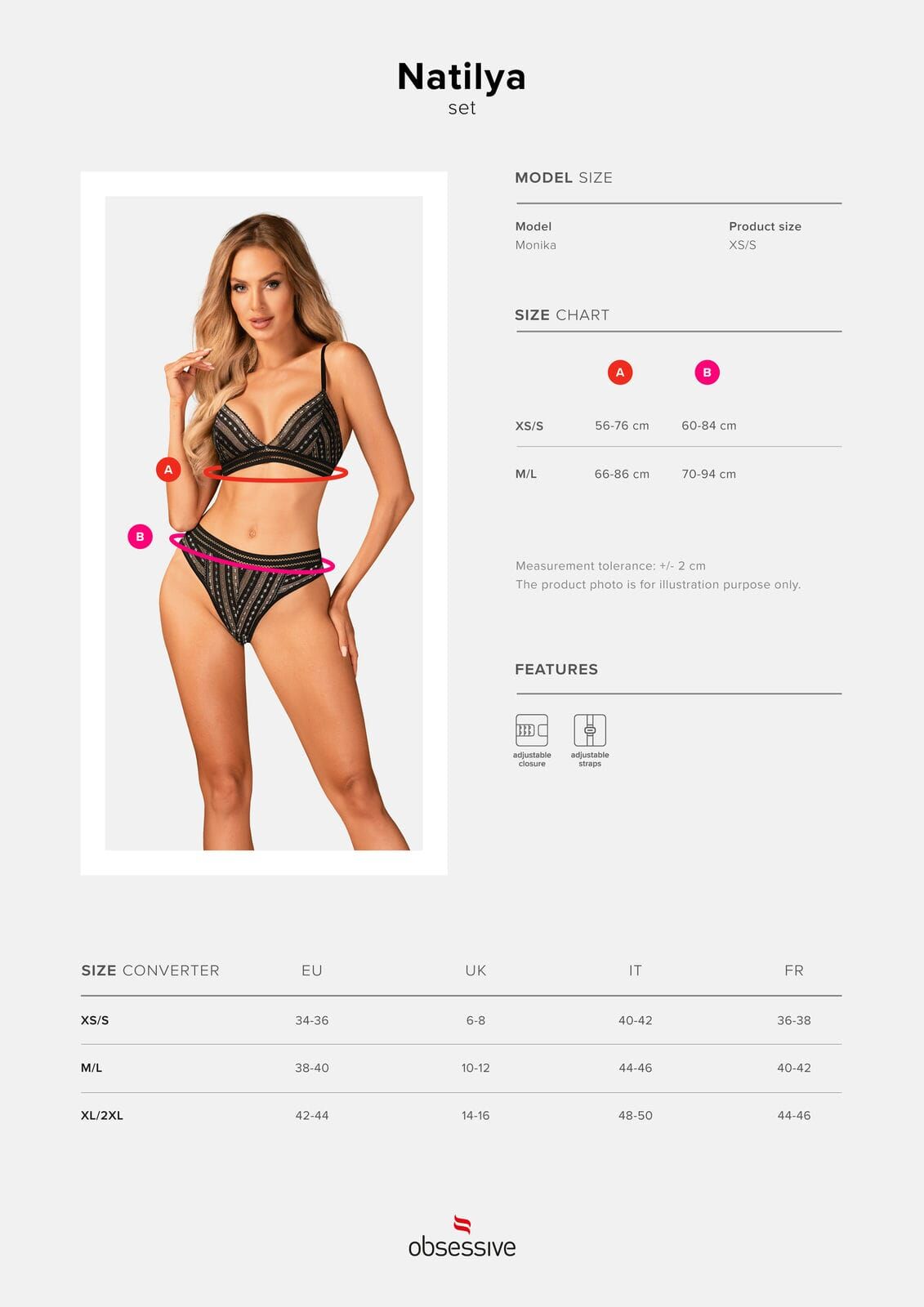 Obsessive Natilya 2-pcs set M/L