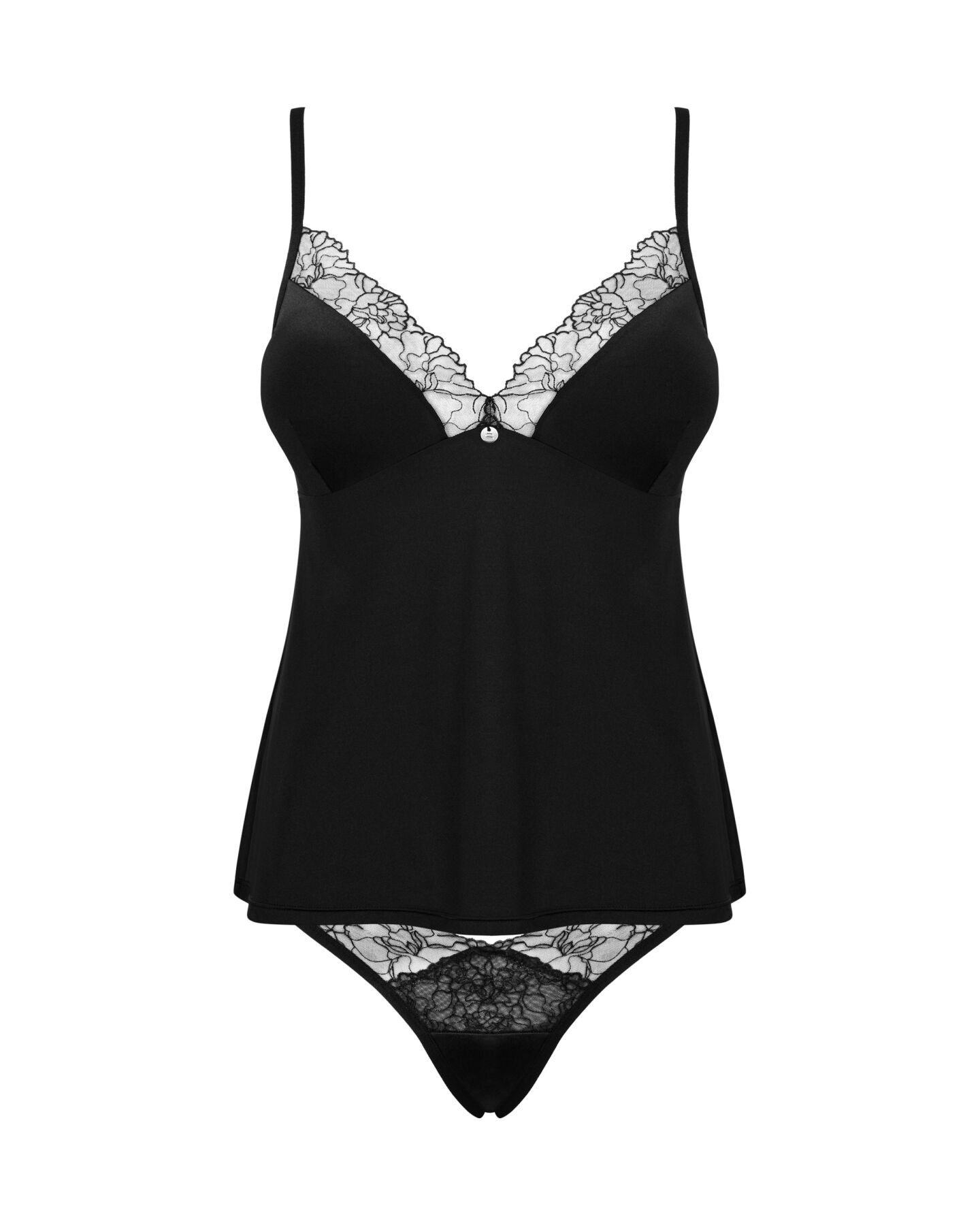 Топ и трусики Obsessive Bella Rou top & panties M/L, топ, трусики