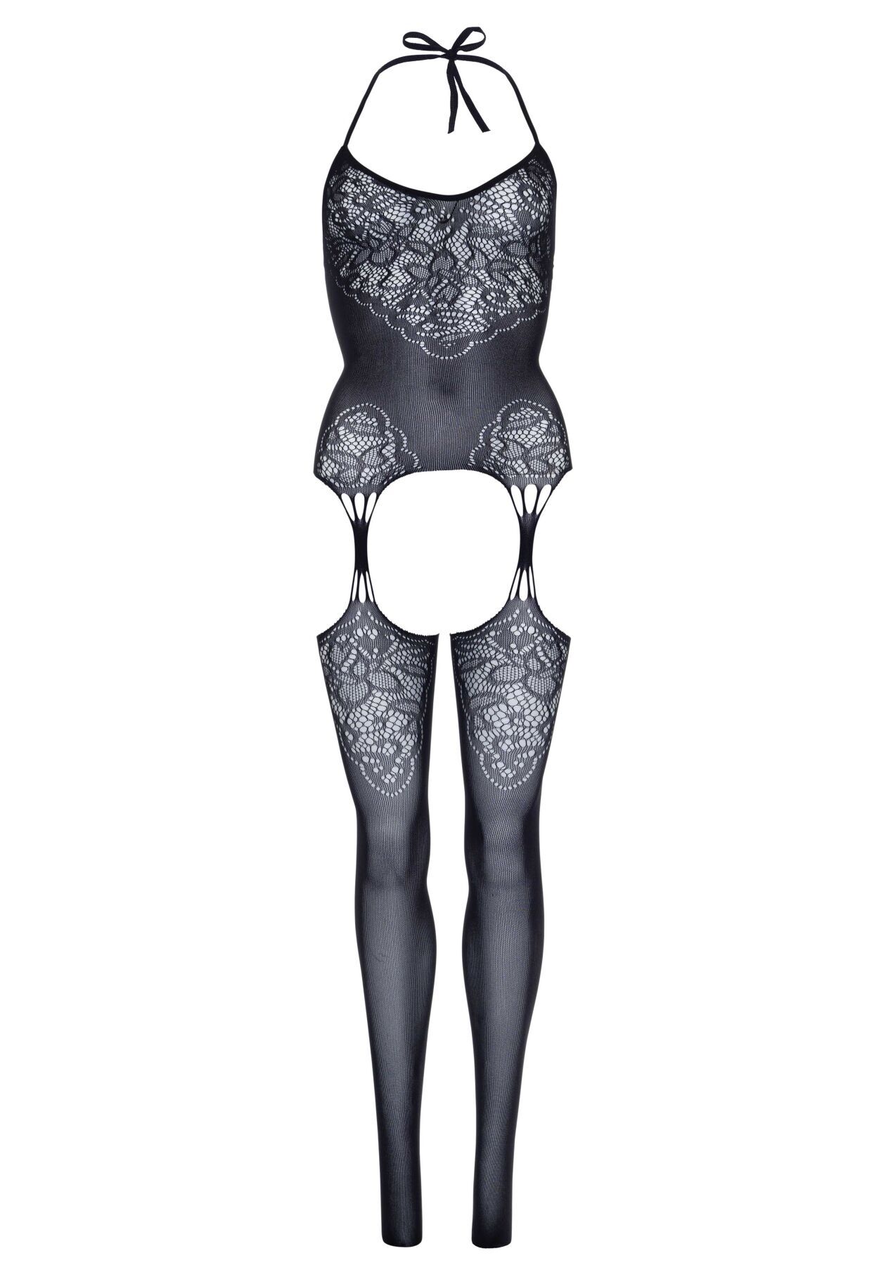 Leg Avenue Jacquard net bodystocking OS Black