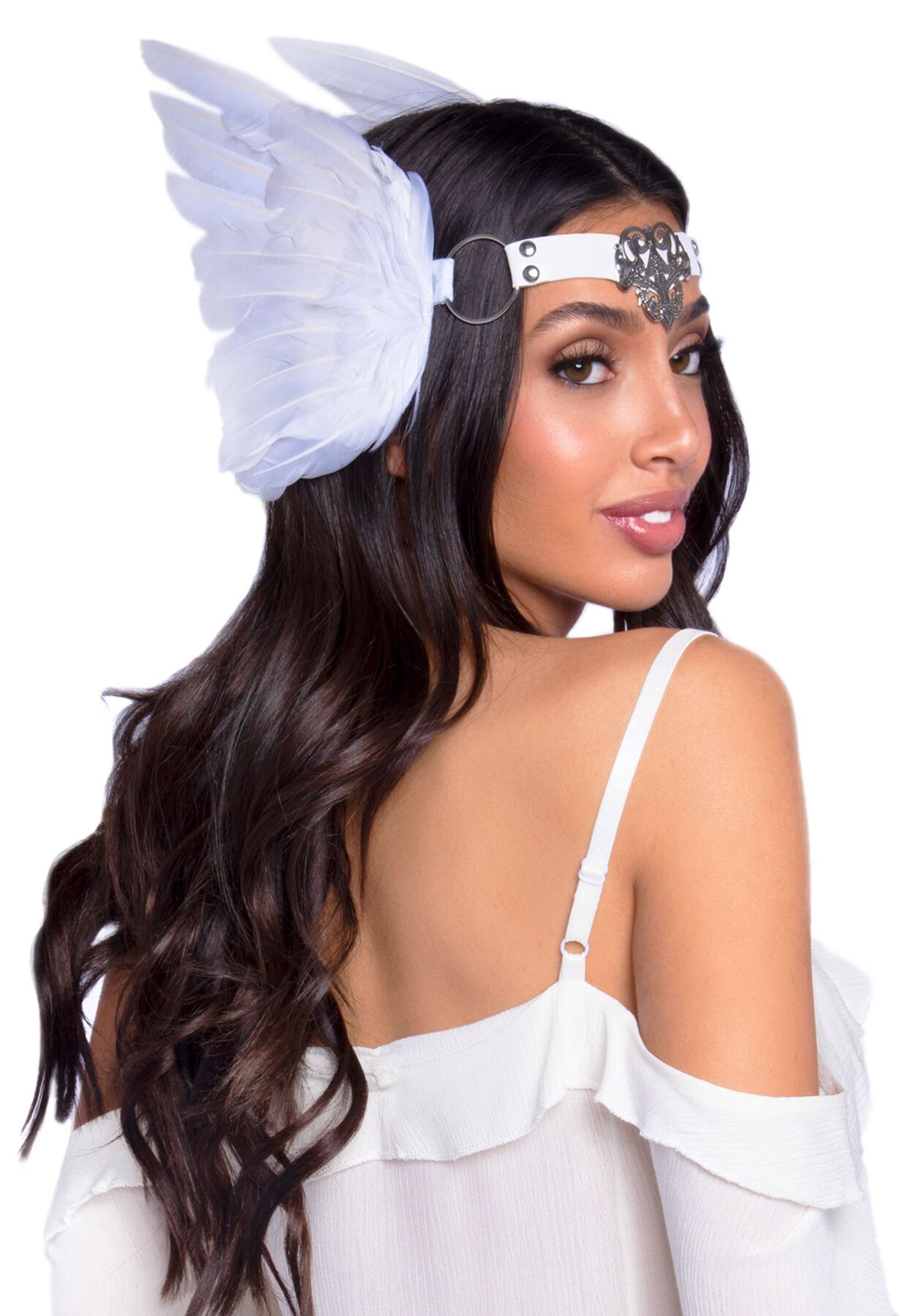 Leg Avenue Feather headband White