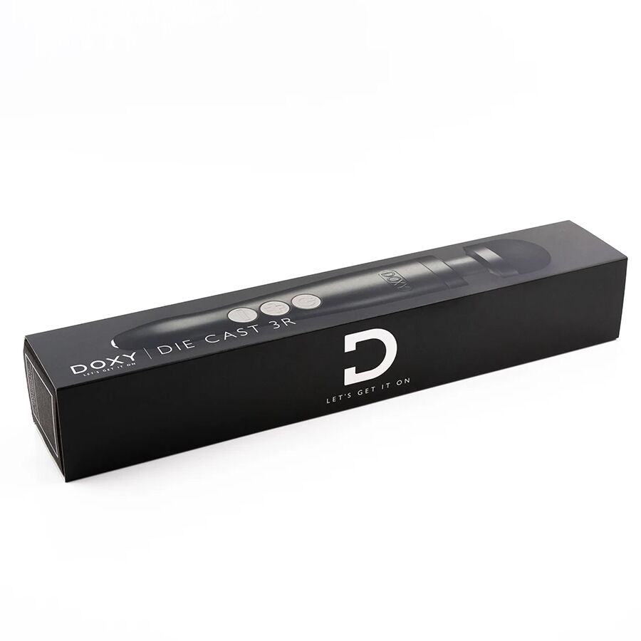Вибромассажер DOXY Die Cast 3R Matte Black, очень мощный, питание 220В, металлический корпус
