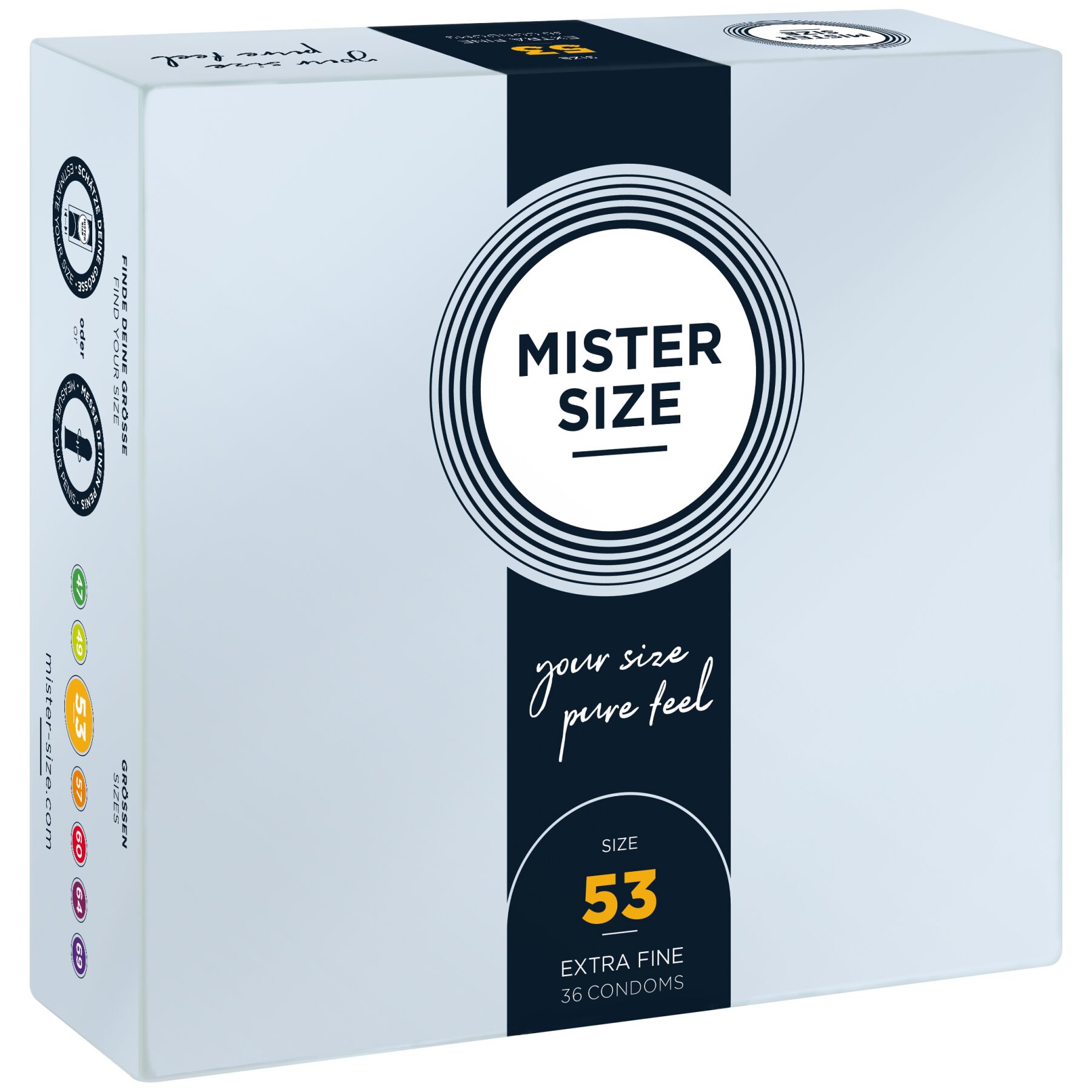 Презервативы Mister Size - pure feel - 53 (36 condoms), толщина 0,05 мм Презервативы Mister Size - pure feel - 53 (36 condoms), толщина 0,05 мм