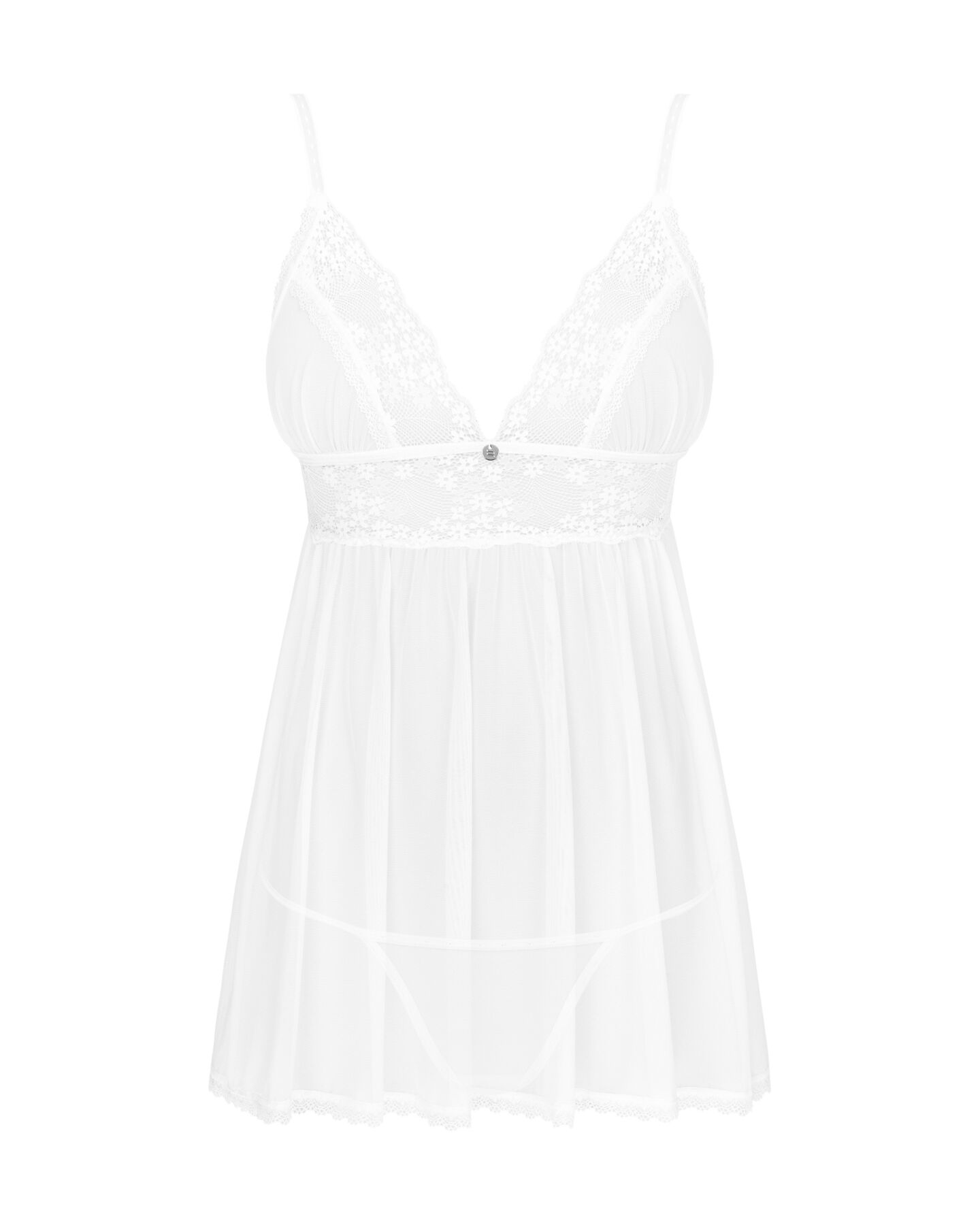 Пеньюар и трусики Obsessive Heavenlly babydoll & thong XL/2XL