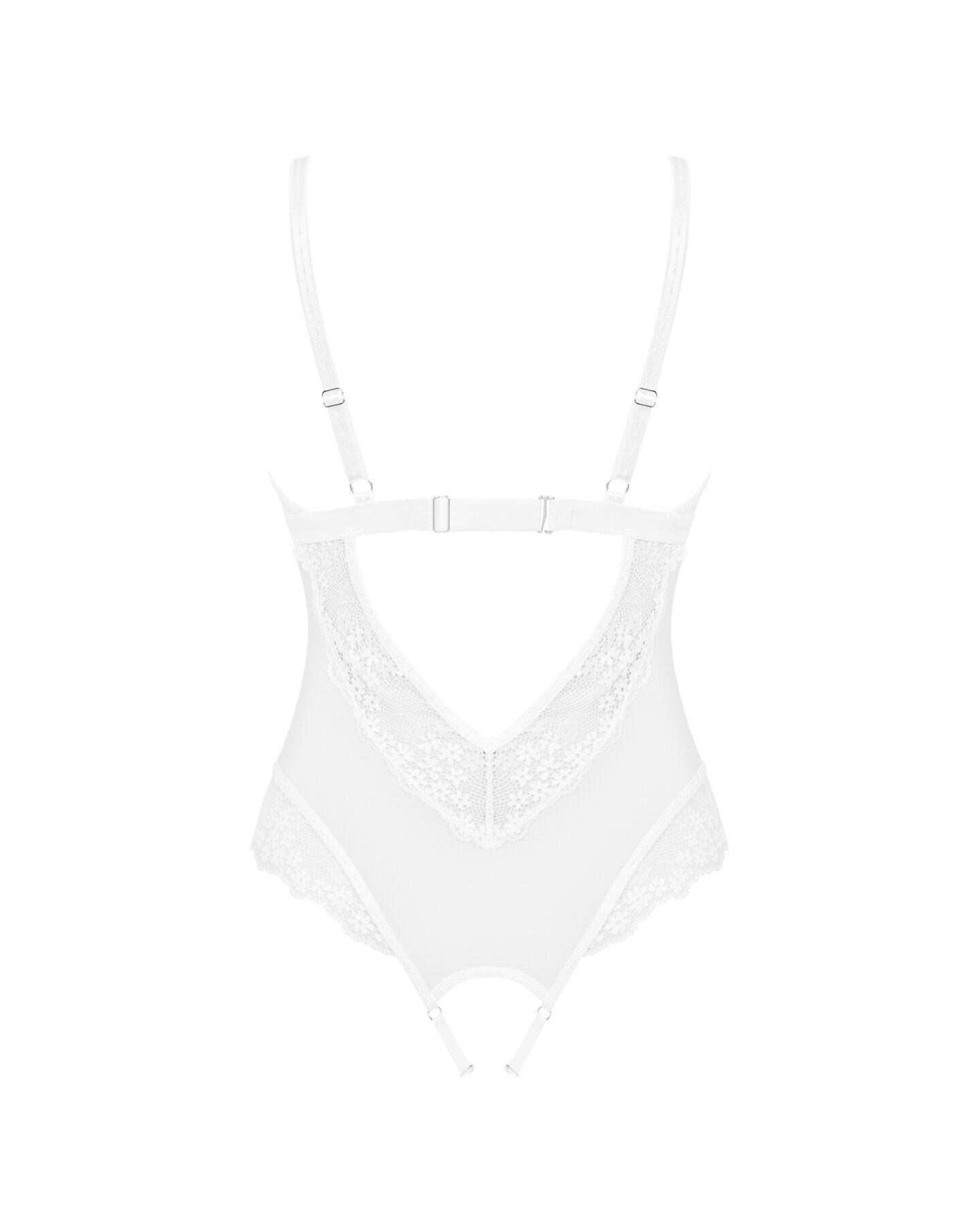 Эротическое полупрозрачное боди Obsessive Heavenlly crotchless teddy M/L, с доступом