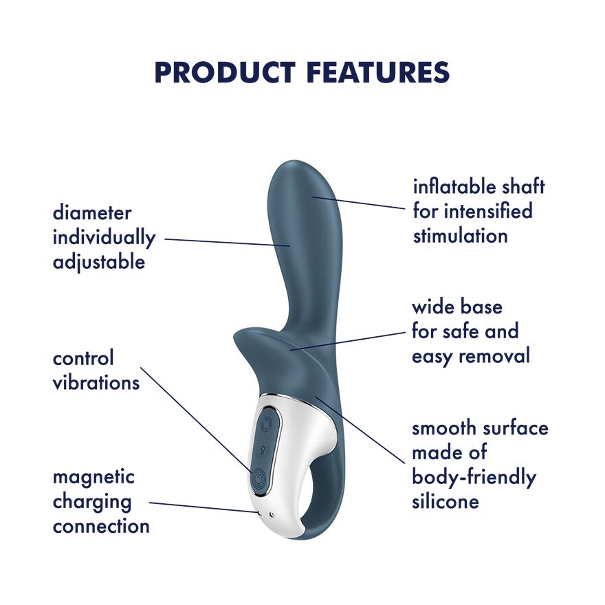 Анальный вибратор Satisfyer Air Pump Booty 2, надувается
